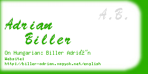 adrian biller business card